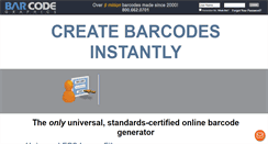 Desktop Screenshot of createbarcode.com