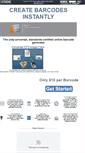 Mobile Screenshot of createbarcode.com
