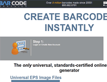 Tablet Screenshot of createbarcode.com